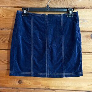 Pacsun Navy Velvet Skirt Size 26